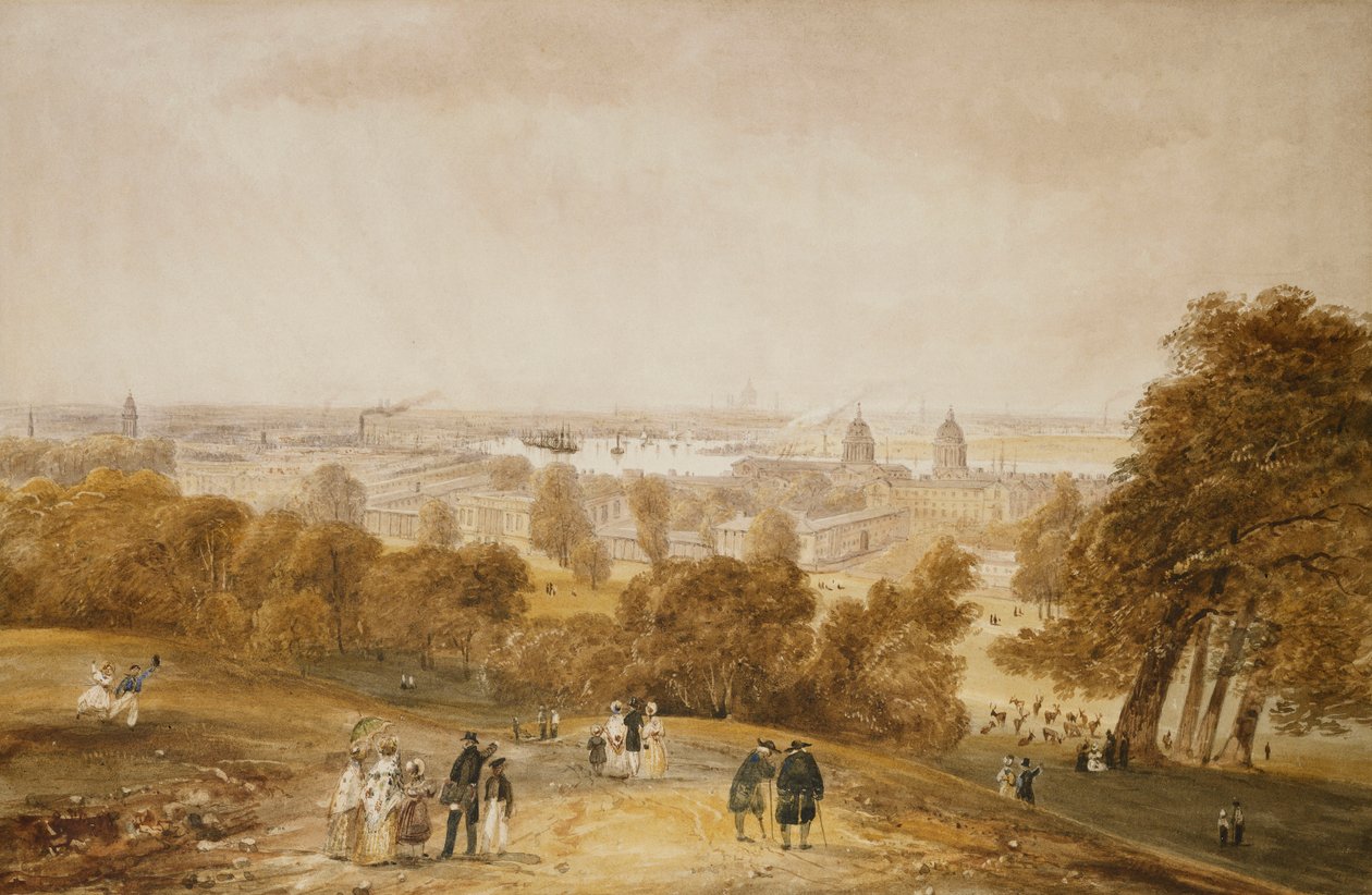 En utsikt over London fra Greenwich, av James Pattison Cockburn