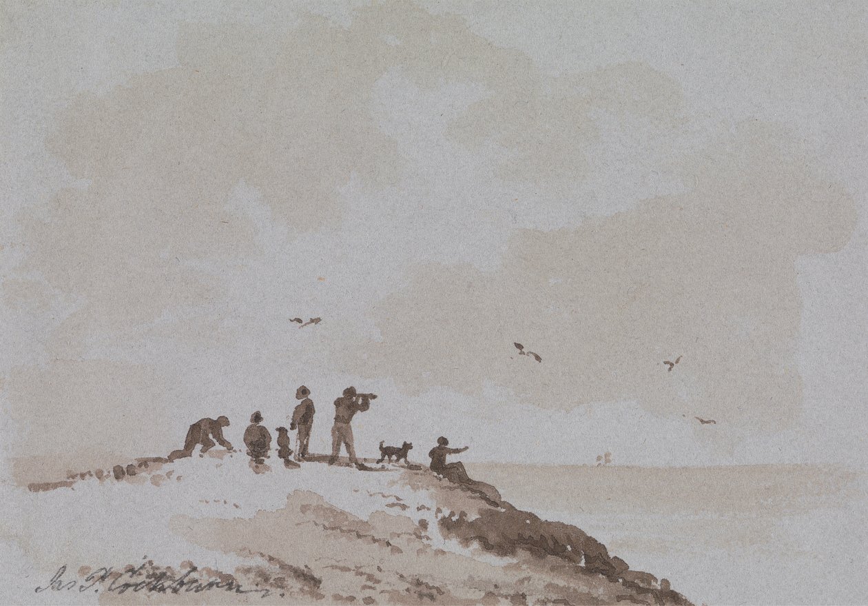 Observatører på en høyde med utsikt over havet av James Pattison Cockburn