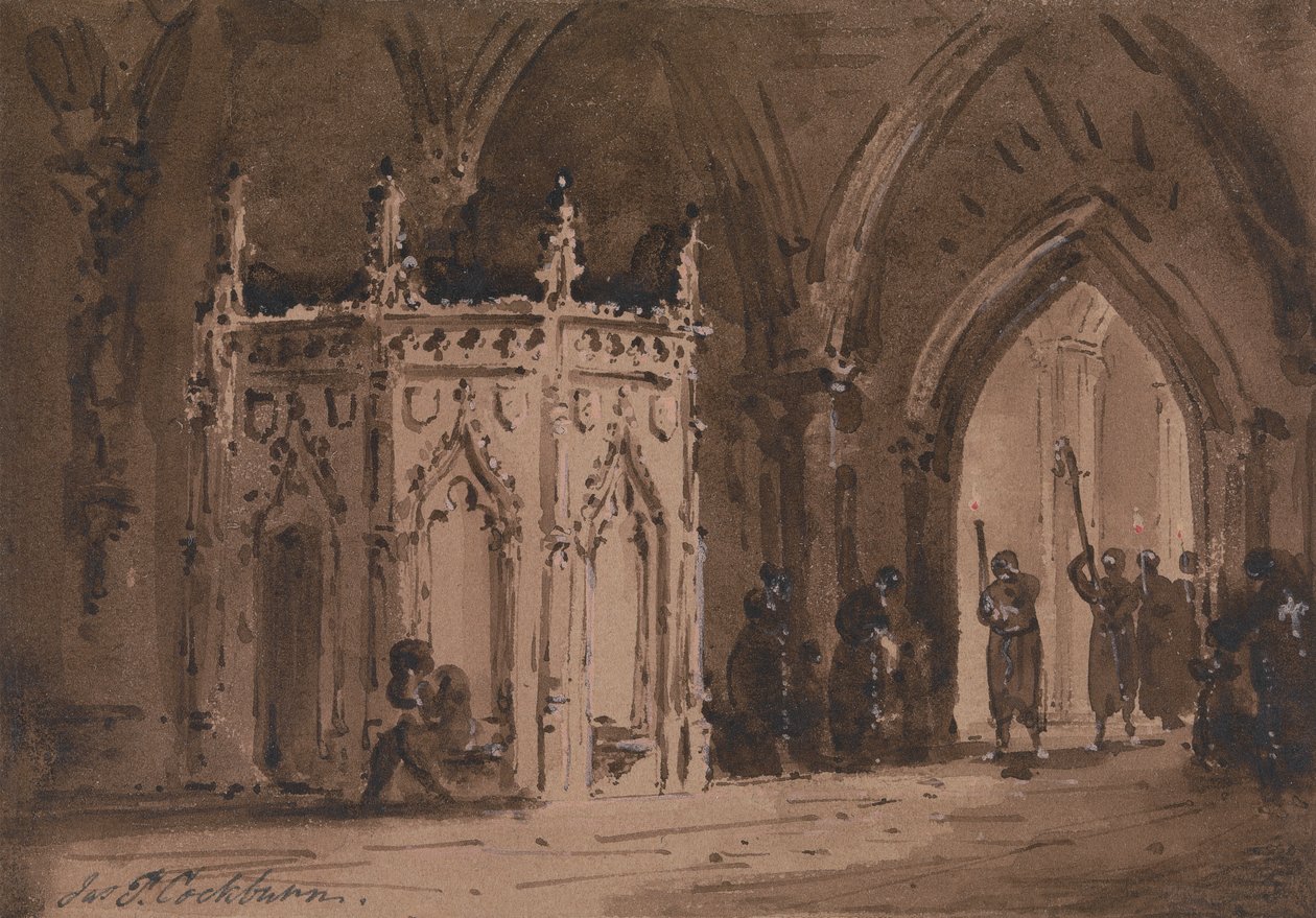 Prosesjon i en kirke av James Pattison Cockburn