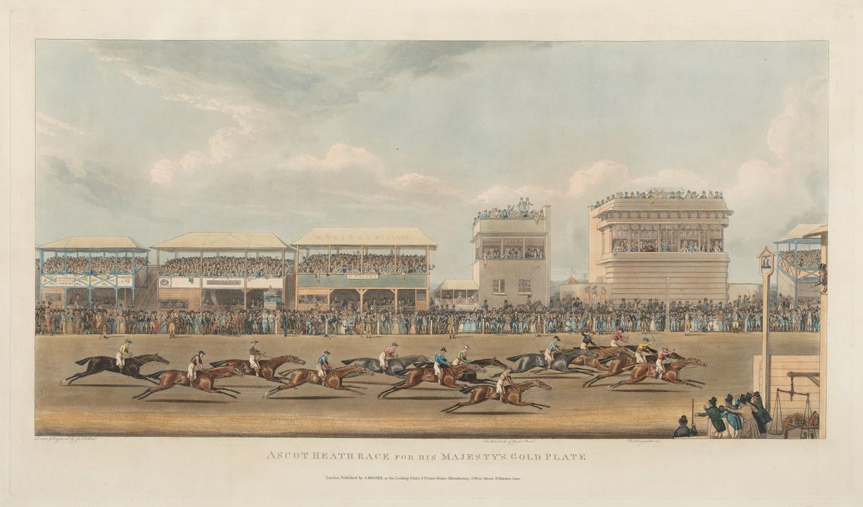 Veddeløp på Ascot Heath om Hans Majestets gullfat av James Pollard