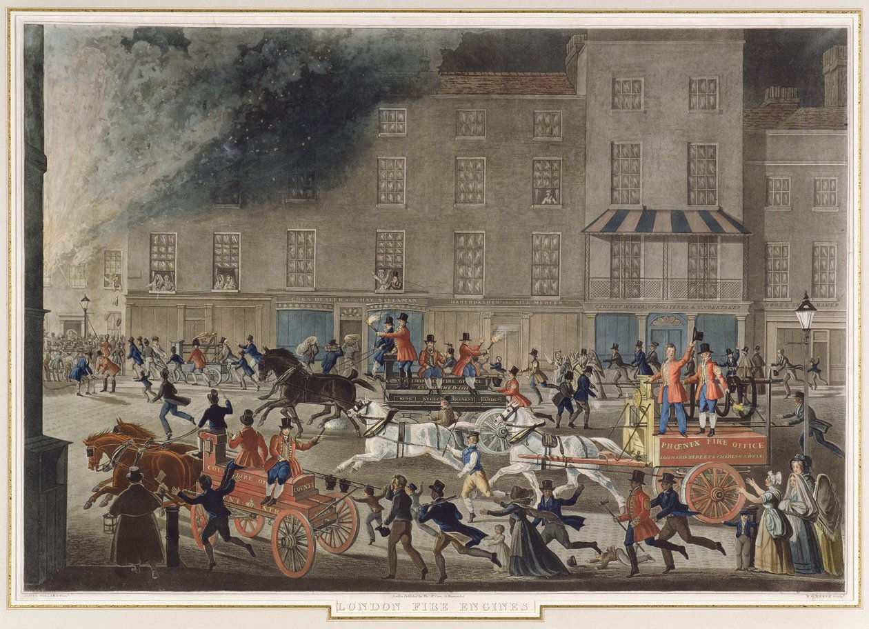 London Fire Engines, ca. 1830 av James Pollard