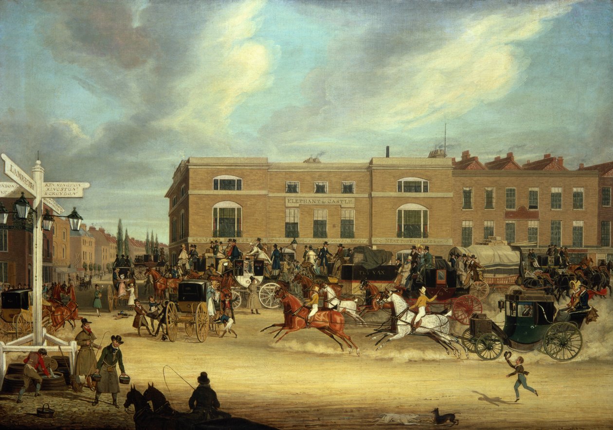 Elefanten og slottet på Brighton Road av James Pollard