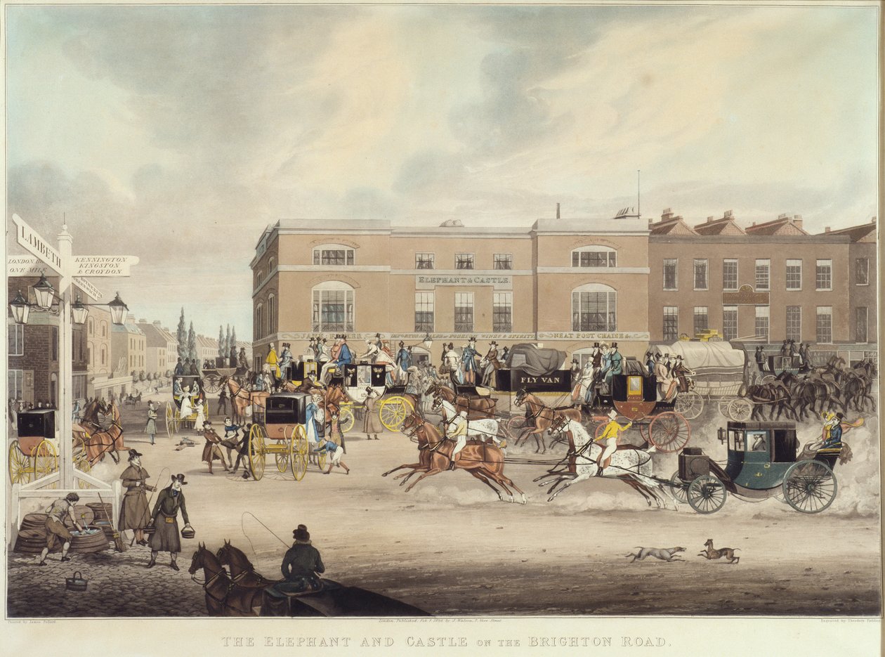 Elefanten og slottet på Brighton Road av James Pollard