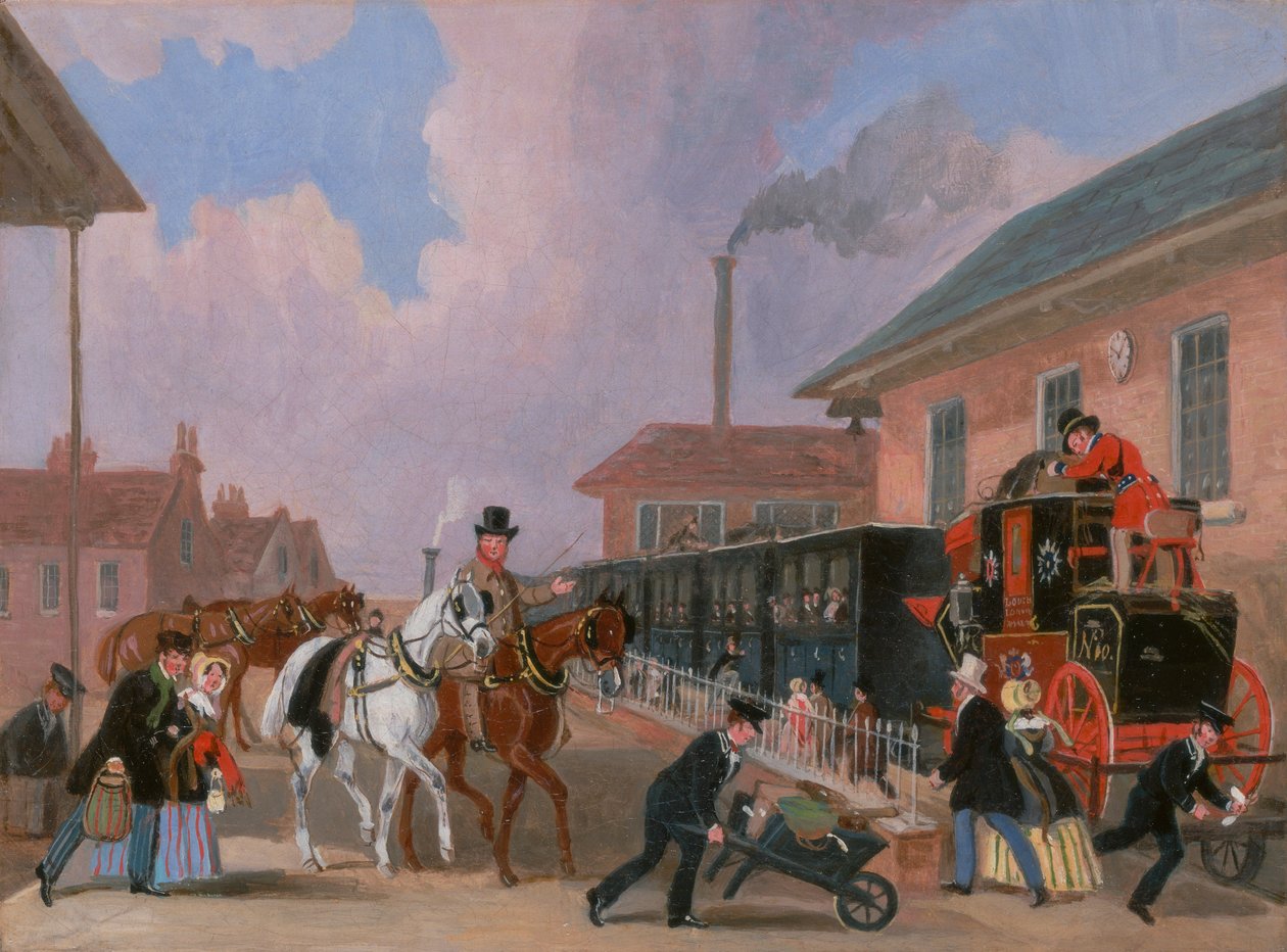 Louth-London Royal Mail reiser med tog fra Peterborough East, Northamptonshire av James Pollard
