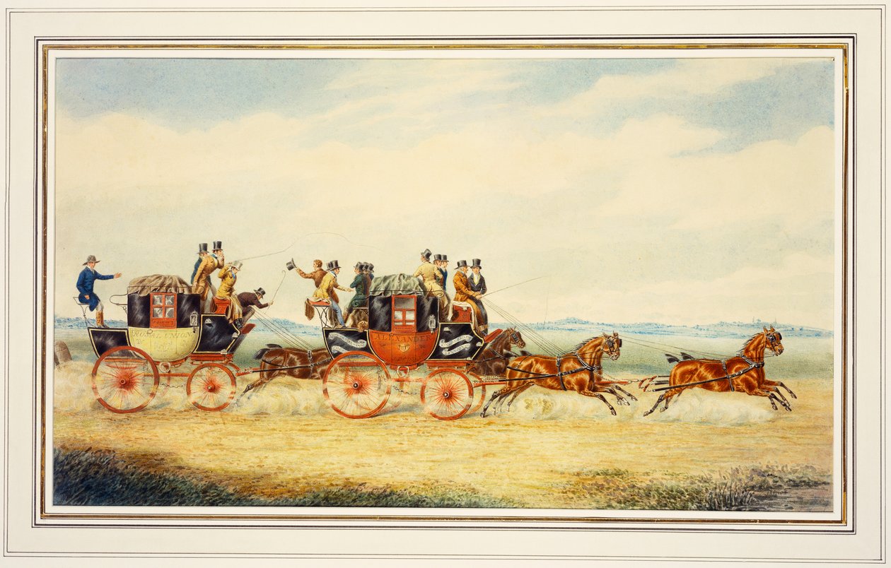 The Royal Union Coach passerer Alexander Leeds-treneren av James Pollard