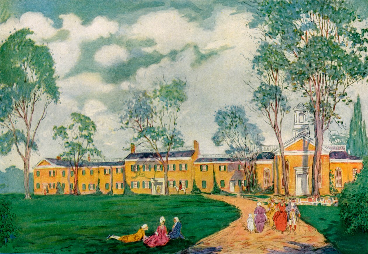 Doughoregan Manor, nær Ellicott City, Maryland, USA, ca. 1700-tallet 1921. av James Preston