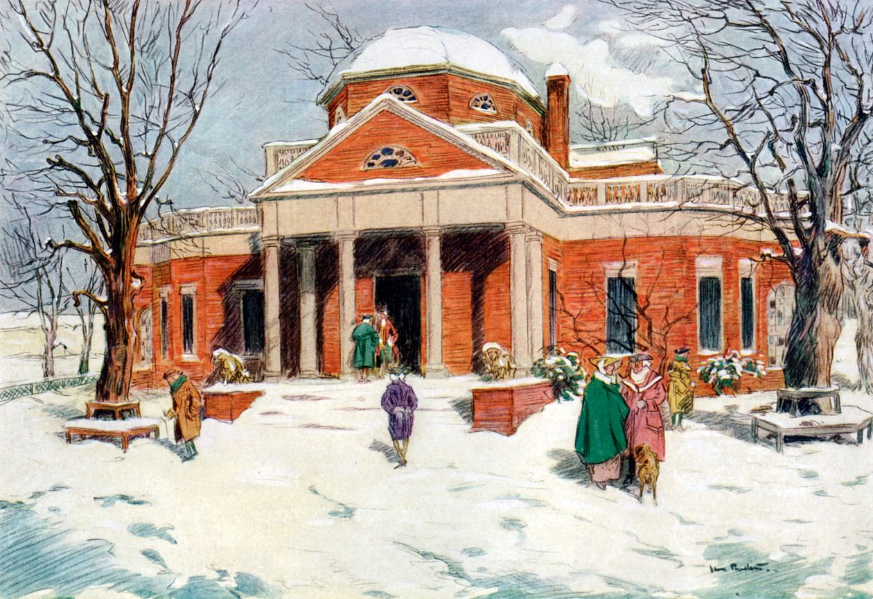Monticello, nær Charlottesville, Virginia, USA, 1700-tallet 1921. av James Preston