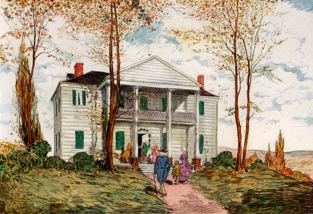 Morris-Jumel Mansion, Washington Heights, 1700-tallet 1921. av James Preston