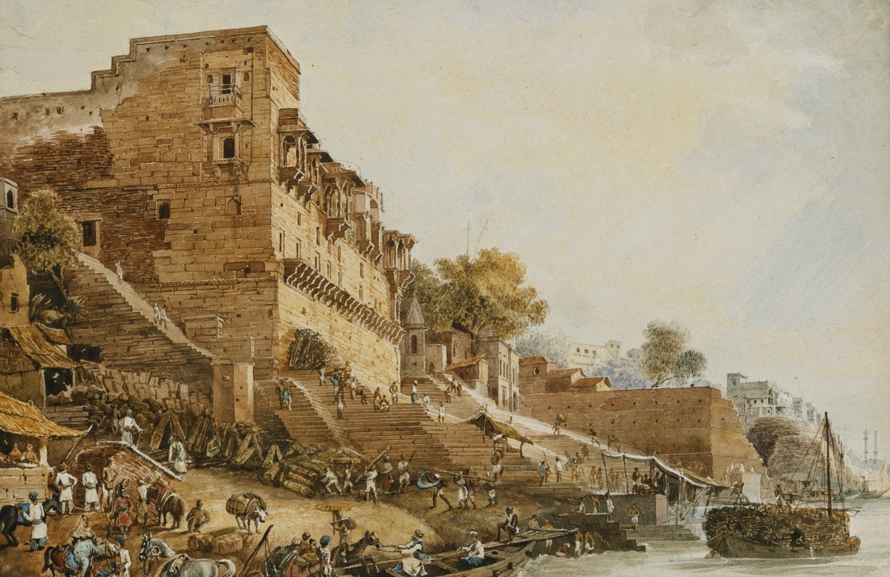 The Man Mundil eller Hindoo Observatory, Benares 1829 av James Prinsep