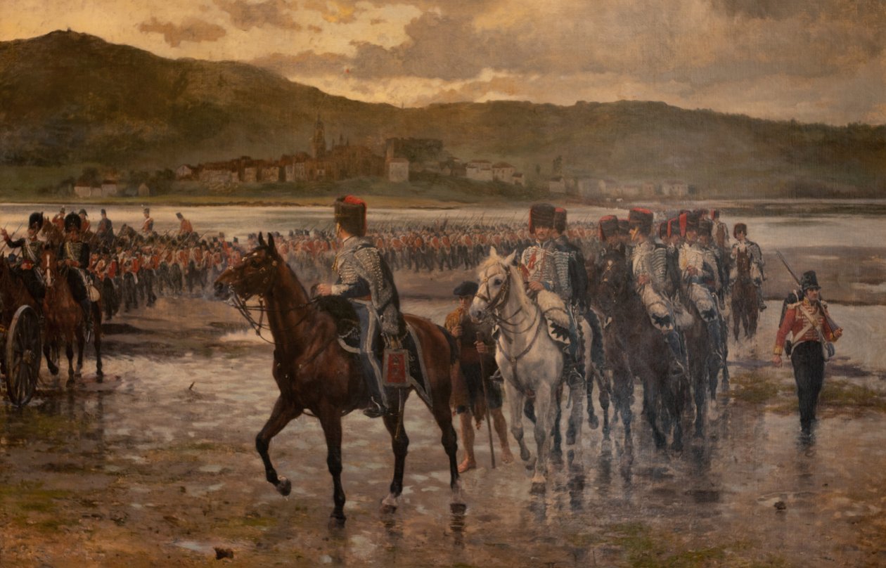Passasje av Biddasoa av Wellingtons hær 7. oktober 1813 av James Prinsep Beadle