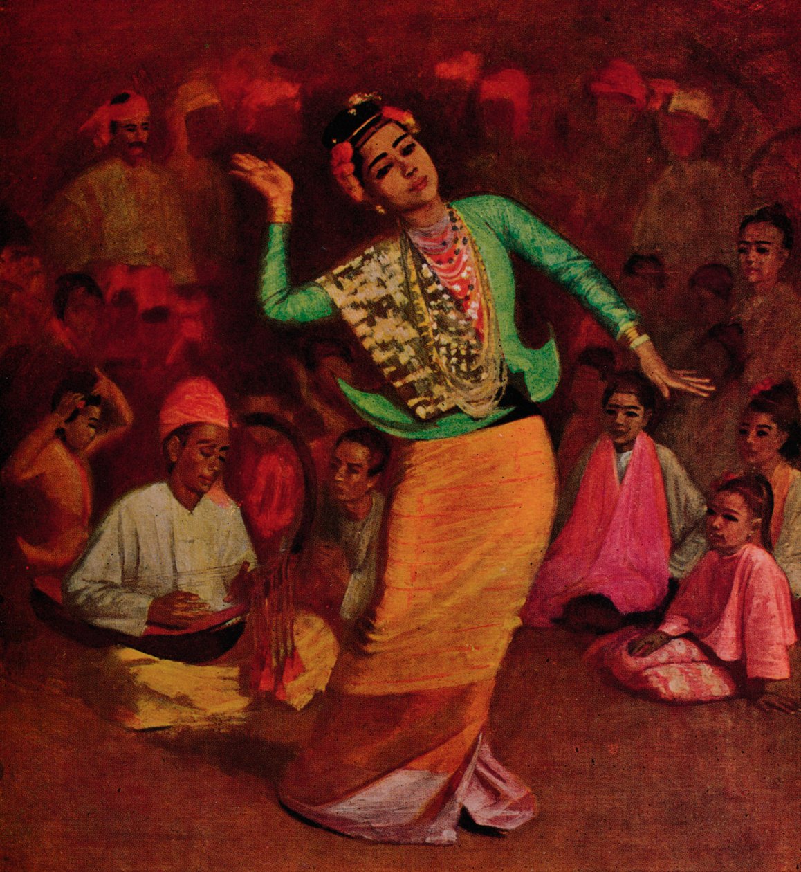 En burmesisk dansende jente, 1913 av James Raeburn Middleton