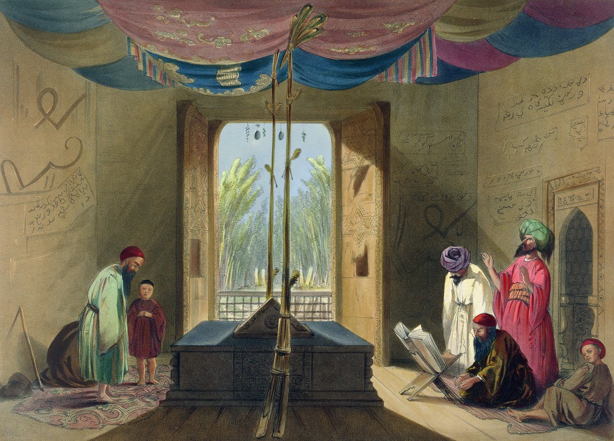 Moske og grav til keiser Sooltaun Mahmood av Ghuznee, plate 10 fra 