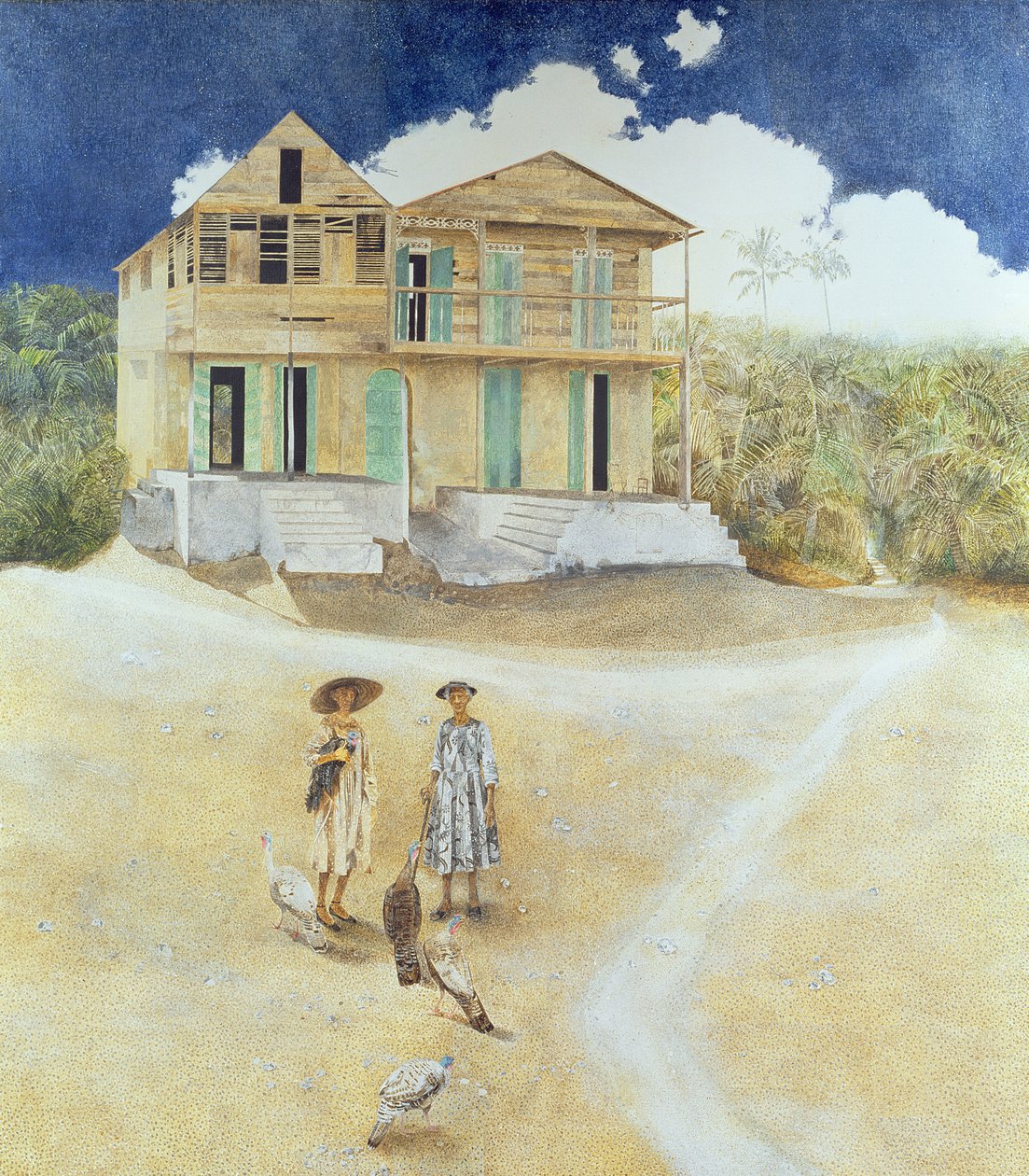 Two Old Sisters, Jacmel, Haiti, 1974 av James Reeve