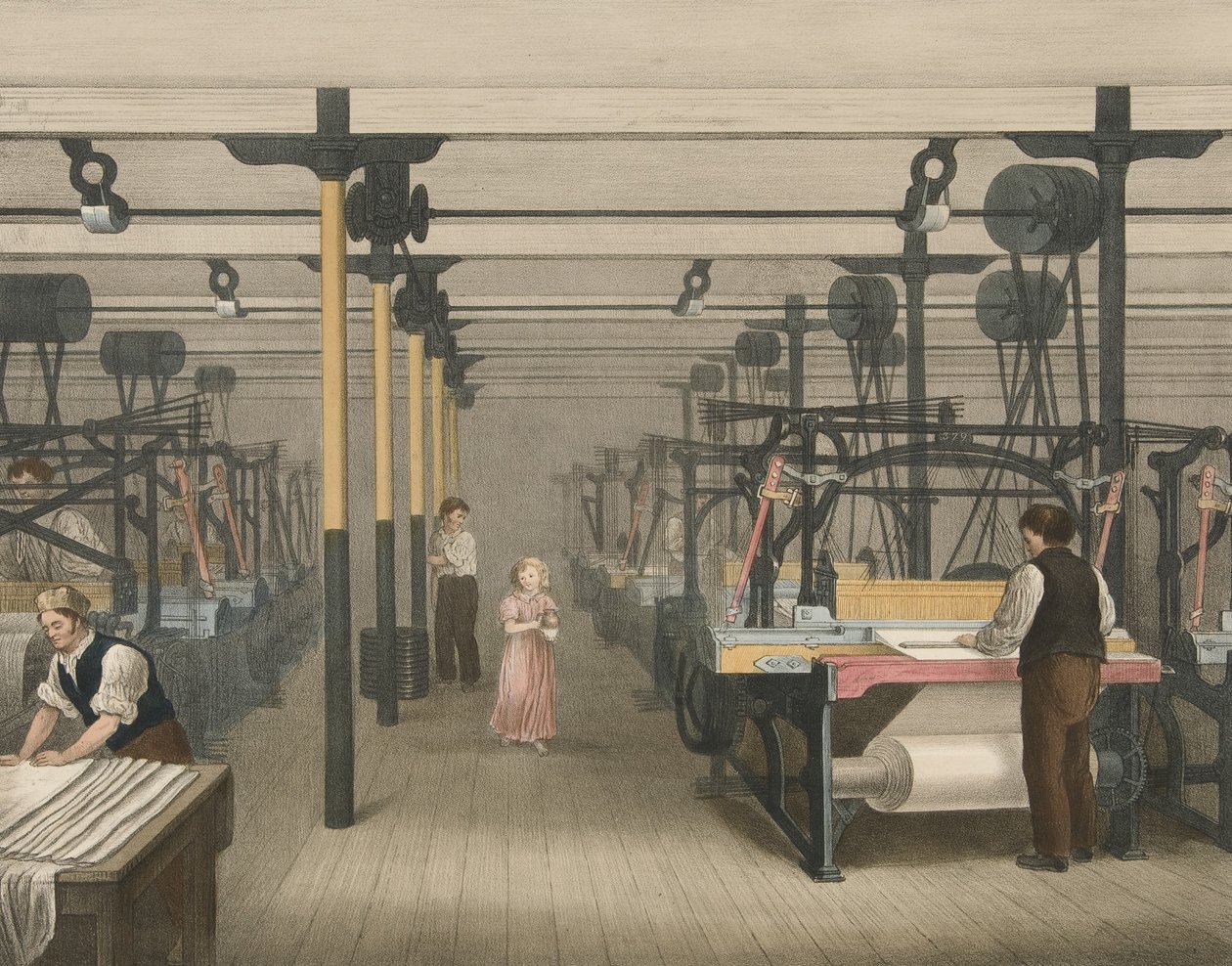 Veving, Progress of Cotton nr. 10, pub. 1840 av James Richard Barfoot