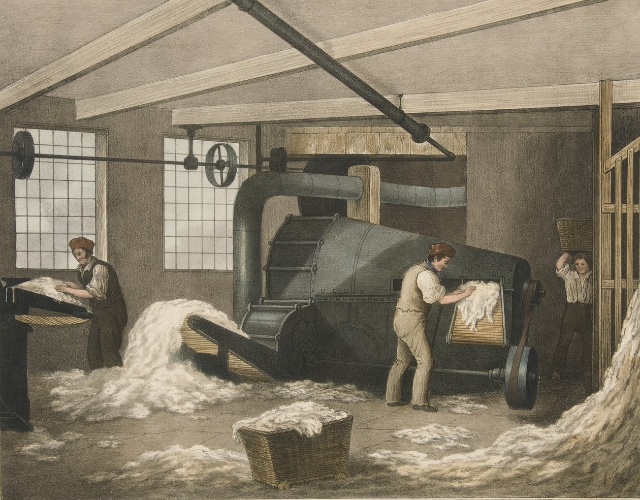 Willowing, Progress of Cotton nr. 2, pub. 1840 av James Richard Barfoot