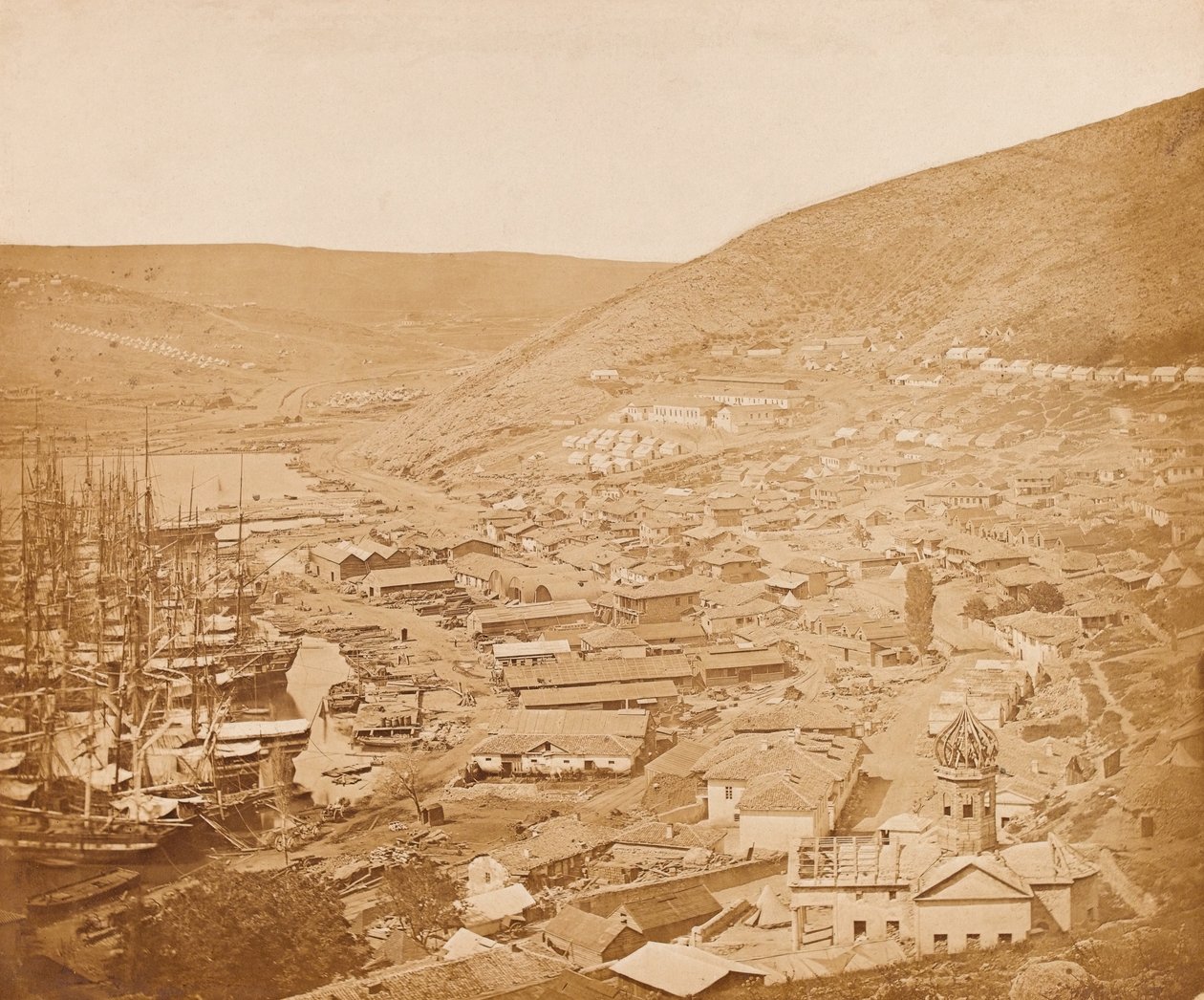 Balaklava ser nordover, 1855 av James Robertson