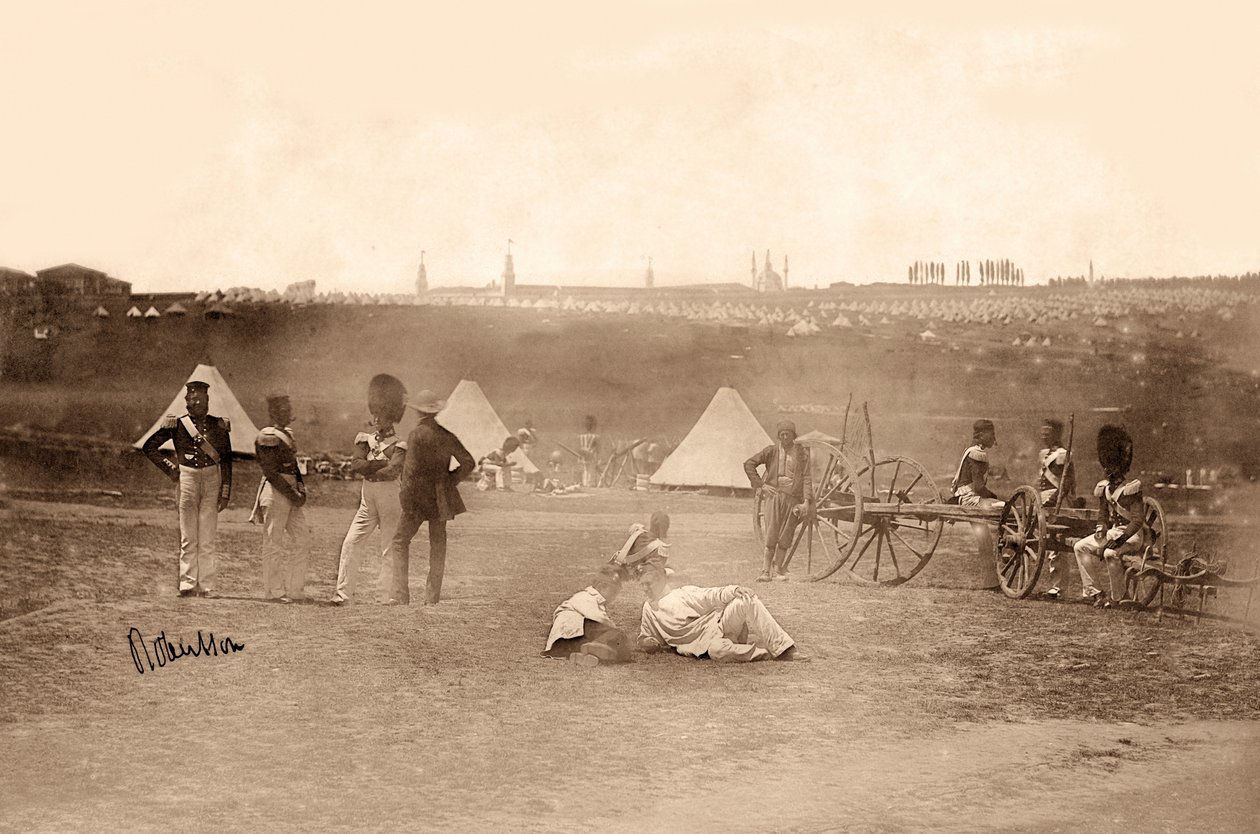 Hovedvakt, grenadervakter, Haider Pasha, Scutari, 1854 av James Robertson