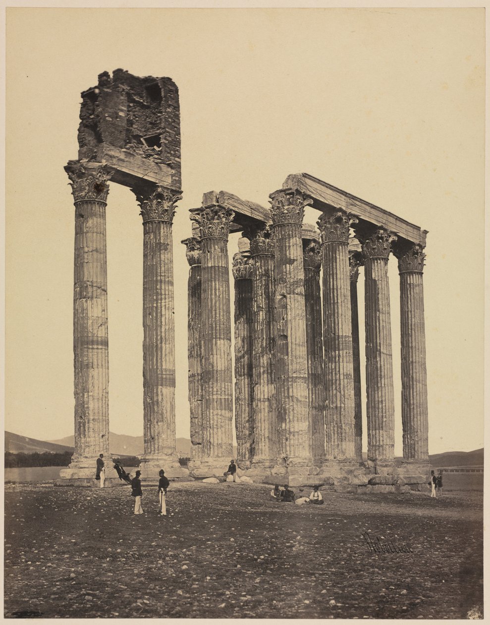 Tempel til Jupiter Olympius, ca. 1853. av James Robertson