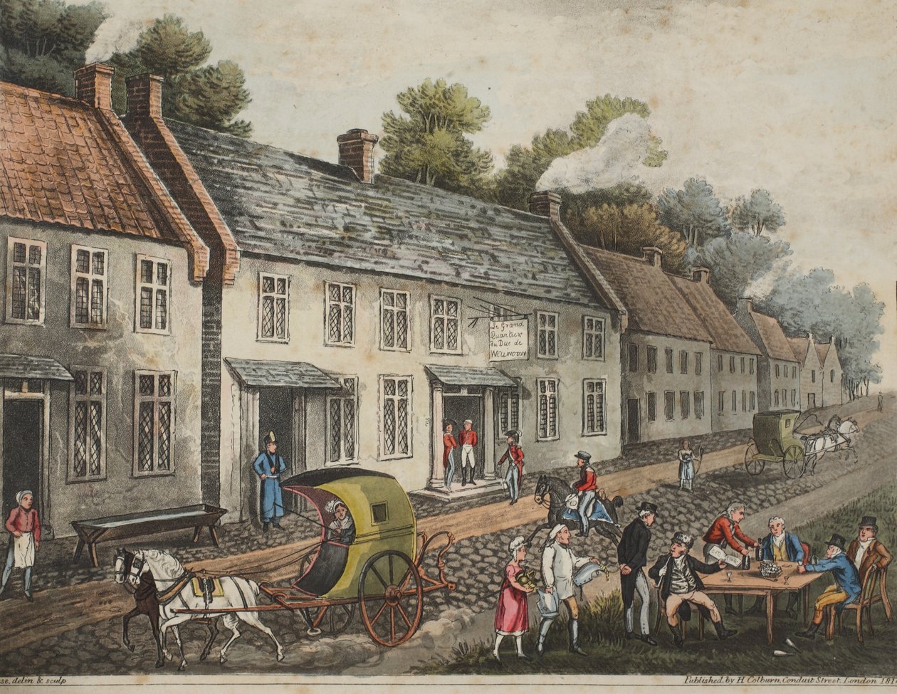 Hovedkvarteret til hertugen av Wellington, i landsbyen Waterloo av James Rouse