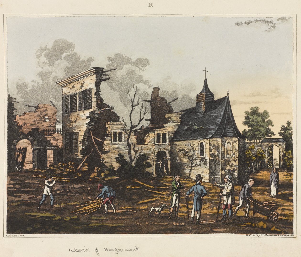 Interiør i Hougoumont, fra 