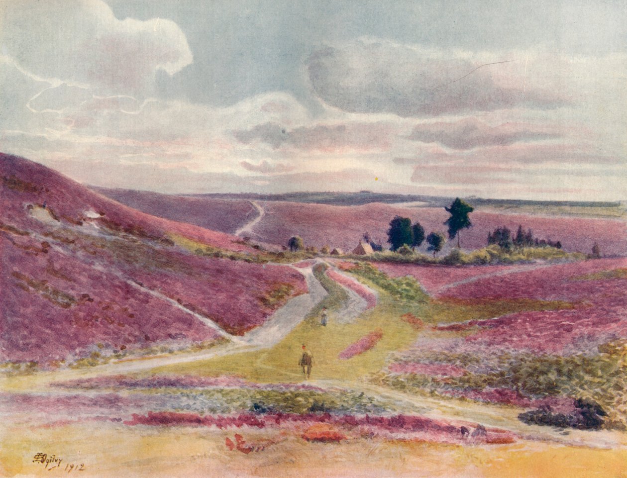'Moorland at Frensham', 1912, 1914 av James S Ogilvy