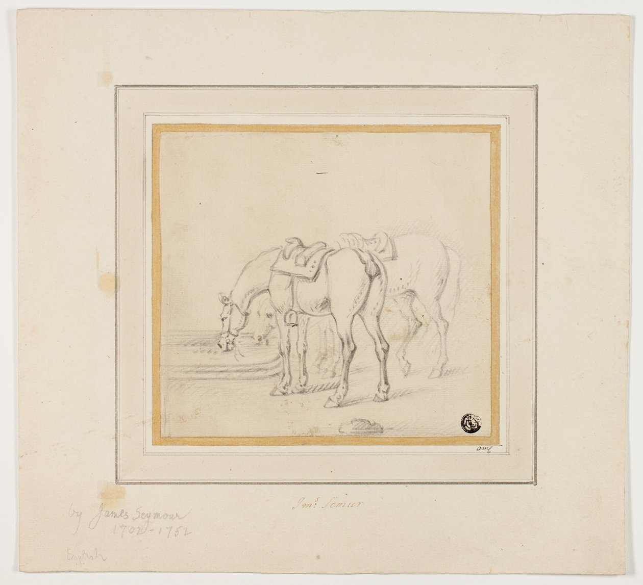 To hester som drikker av James Seymour
