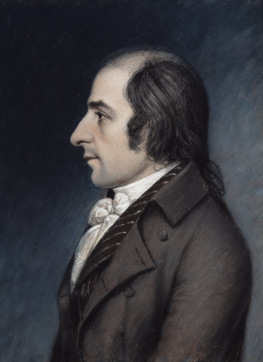 Albert Gallatin, ca 1797 (pastell på grått papir) av James Sharples