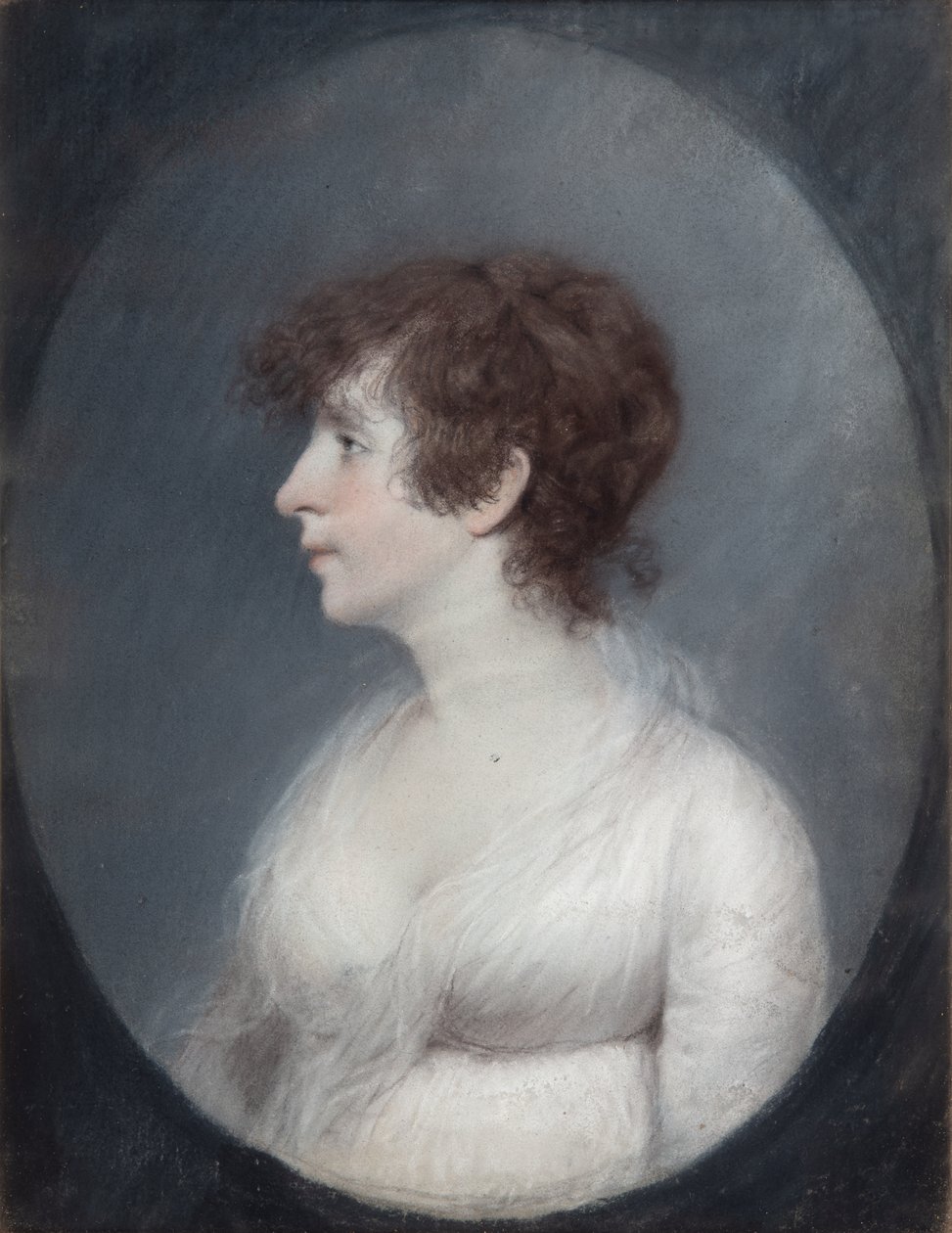 Lady Wilmot (pastell på grått papir) av James Sharples