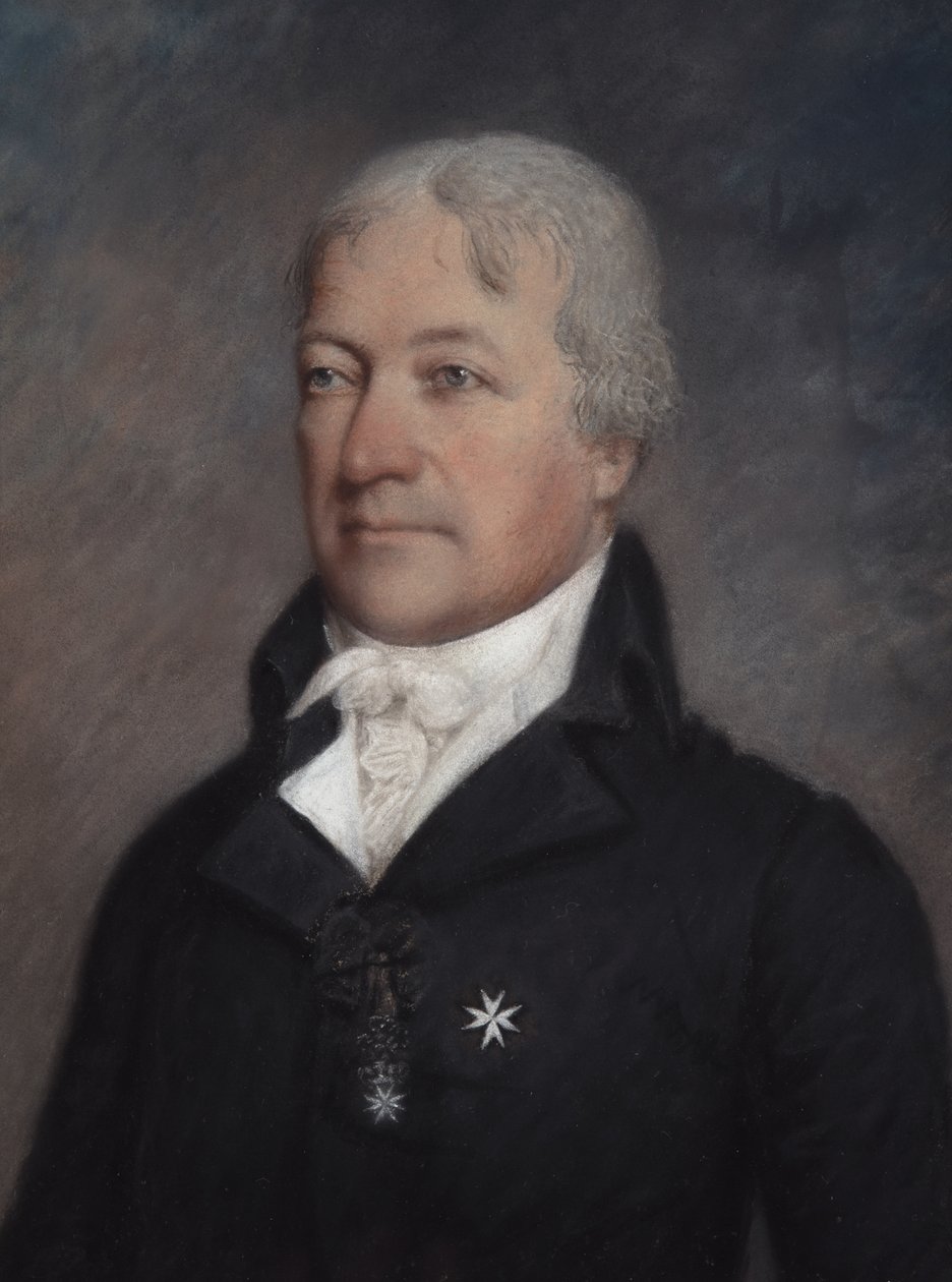 Marquis de Lafayette (pastell på grått papir) av James Sharples