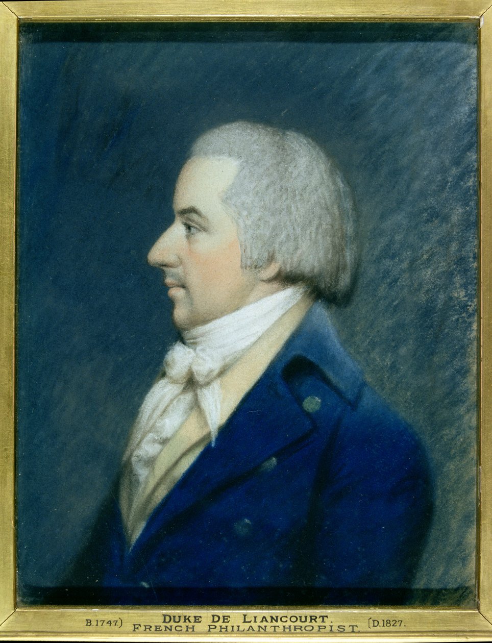 Portrett av Duc de Liancourt (1747-1827) (pastell på papir) av James Sharples