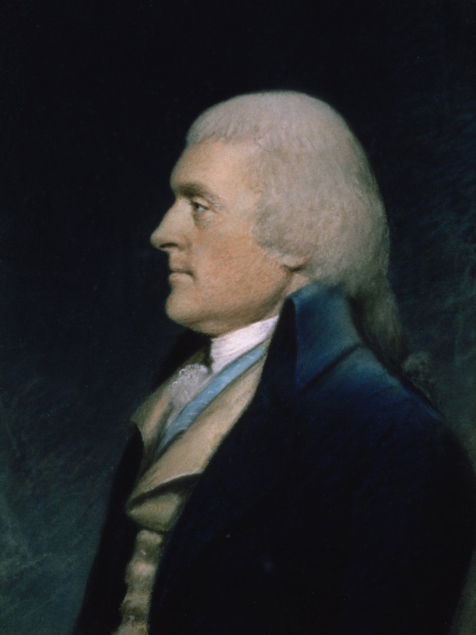 Thomas Jefferson (1743-1826) ca. 1797 (pastell på papir) av James Sharples