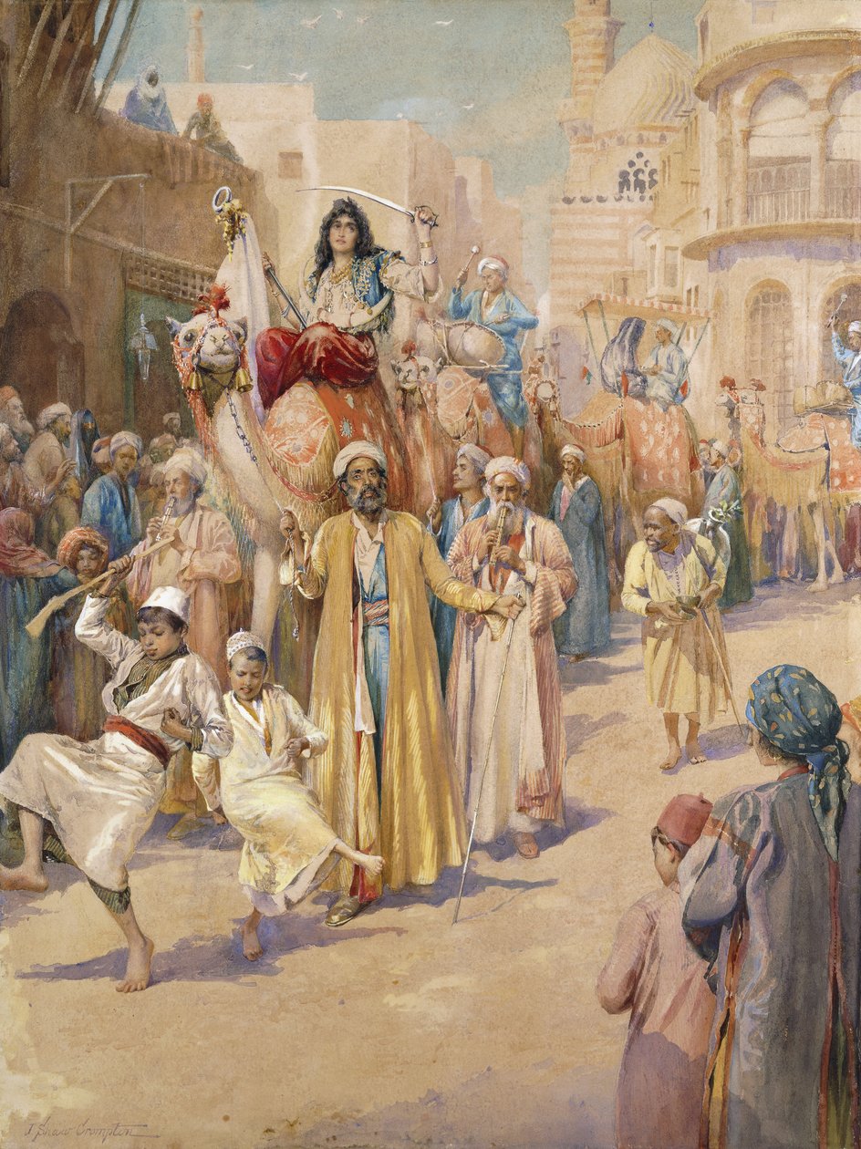 En arabisk bryllupsprosesjon gjennom Kairo, av James Shaw Crompton