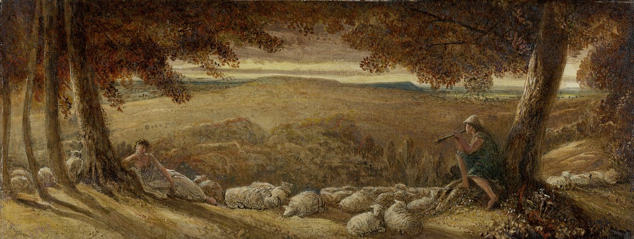Kveldsbeite, ca.1860-70 av James Smetham