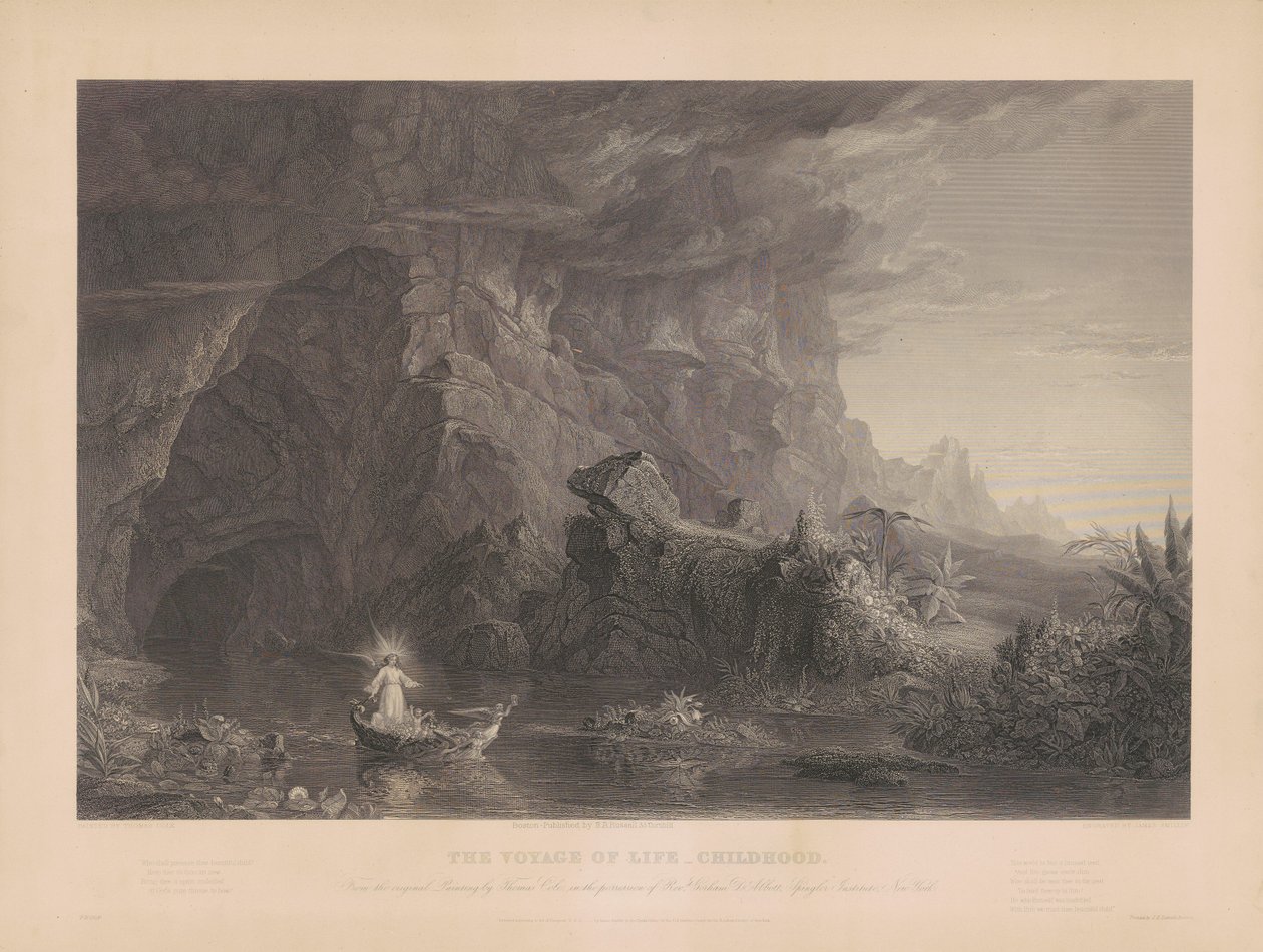 Livets reise: barndom av James Smillie, after Thomas Cole