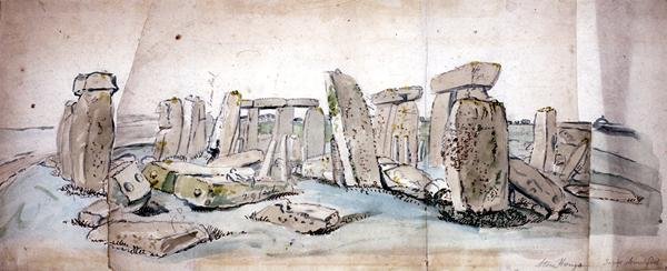 Stonehenge (akvarell på papir) av James Sowerby