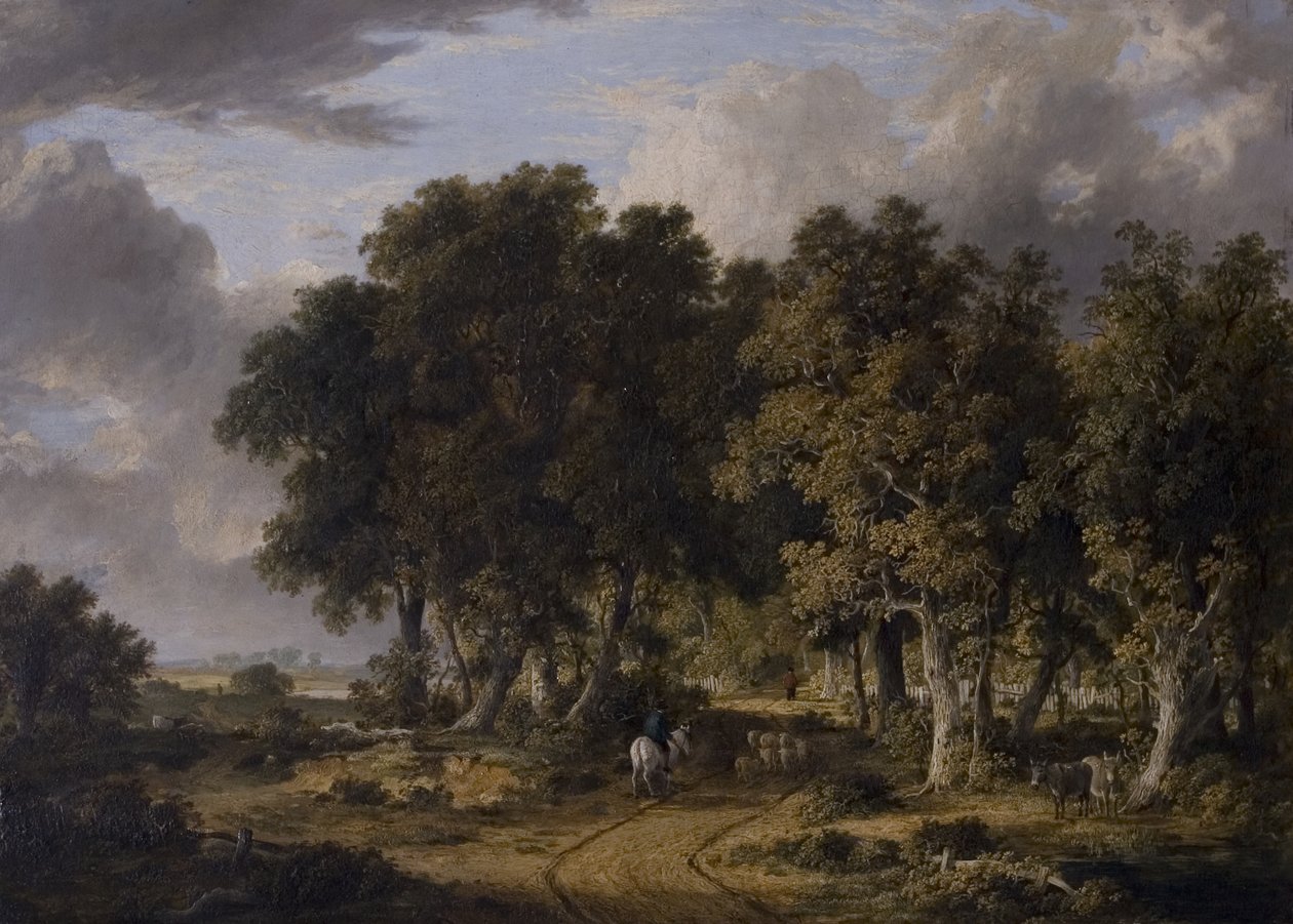 A View in the New Forest, midten av 1800-tallet av James Stark
