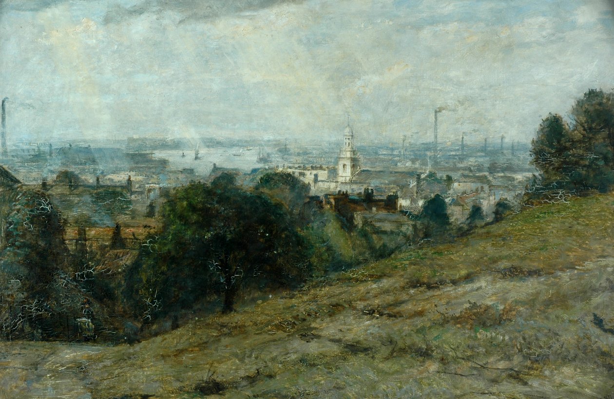 Utsikt fra Greenwich Hill av James Stevens Hill