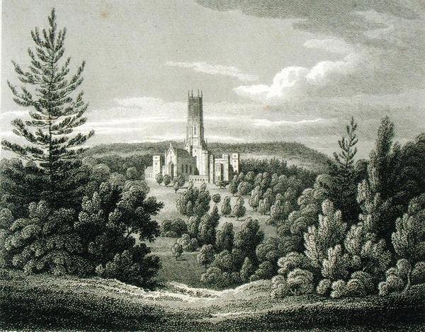 Fonthill Abbey fra Beacon av James Storer