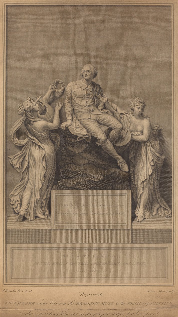 Monument til William Shakespeare av James Stow after Thomas Banks