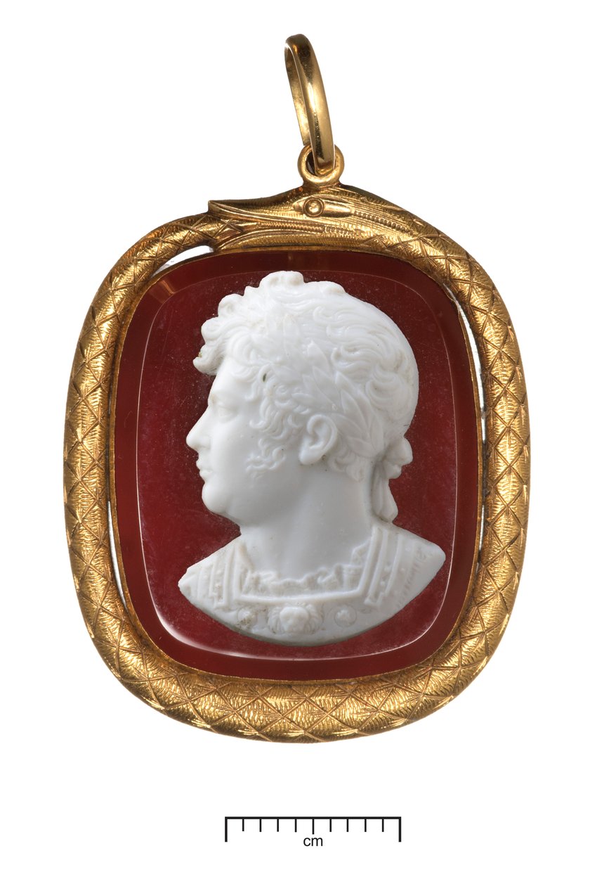 George IV Coronation, gullanheng, ca. 1821 (gull og glass) av James Tassie