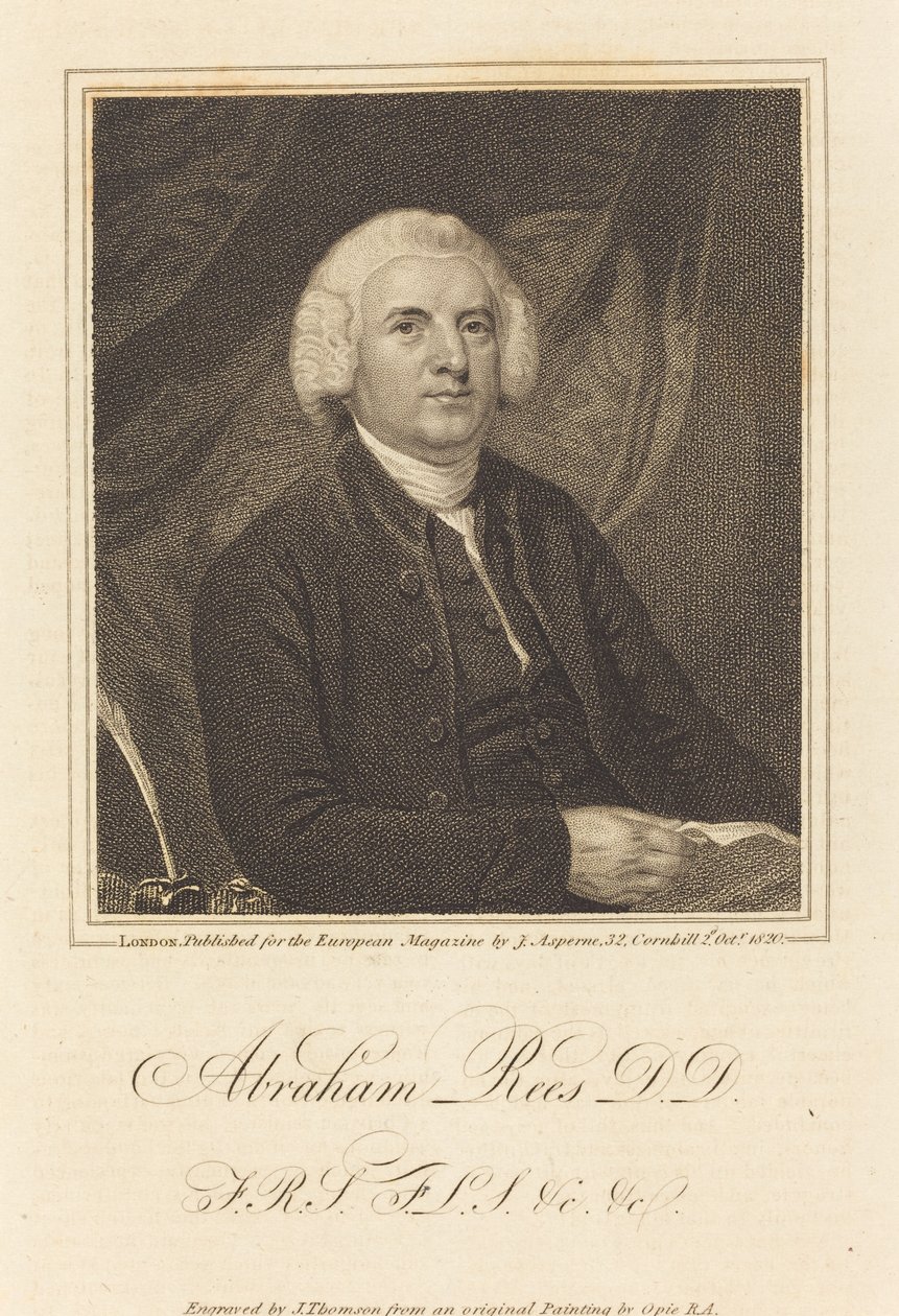 Abraham Rees, D.D. av James Thomson after John Opie