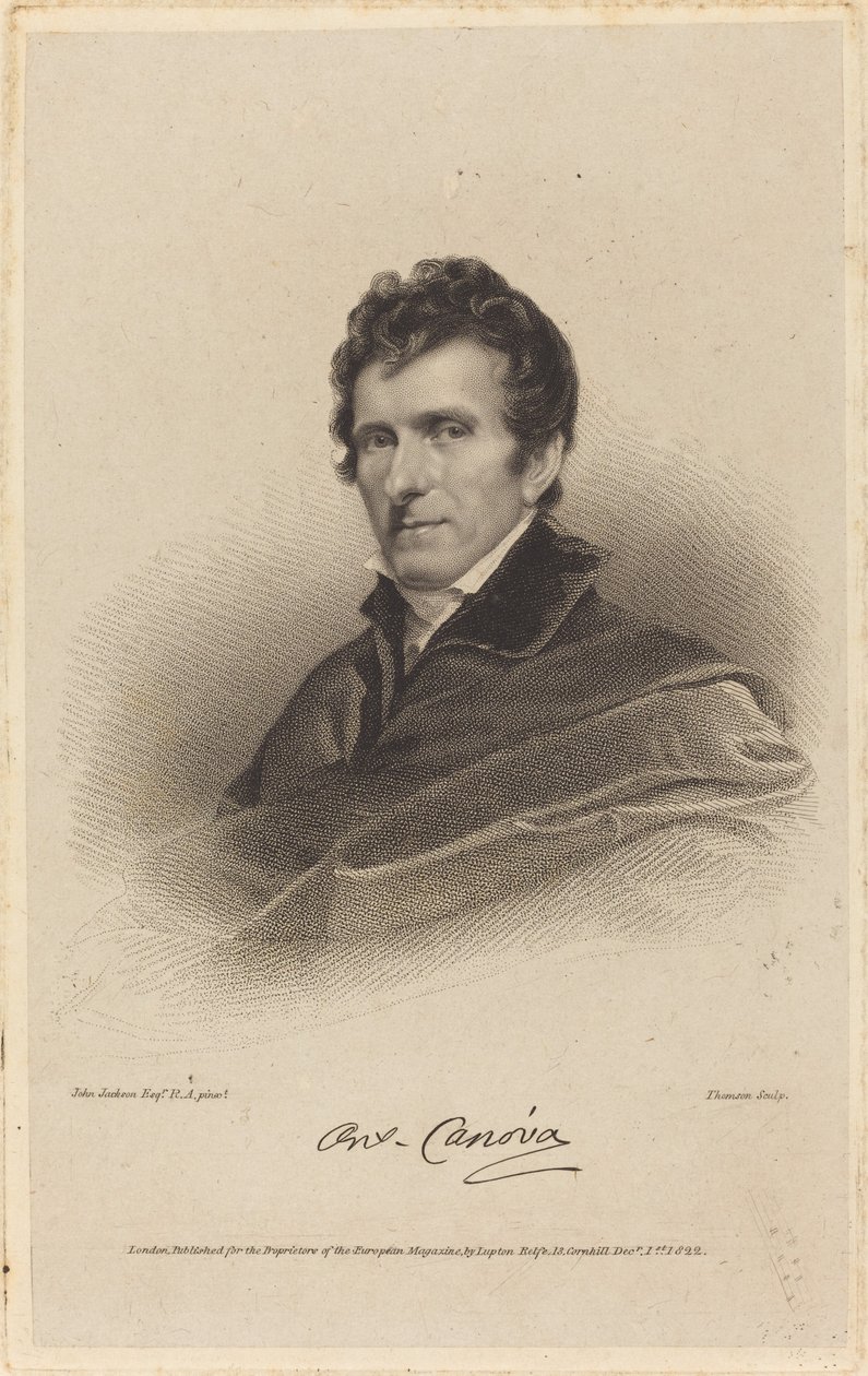 Antonio Canova av James Thomson possibly after John Jackson