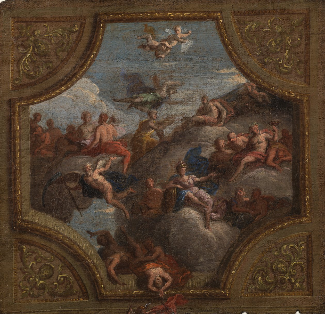 Skisse for en takdekorasjon, 1700 av James Thornhill
