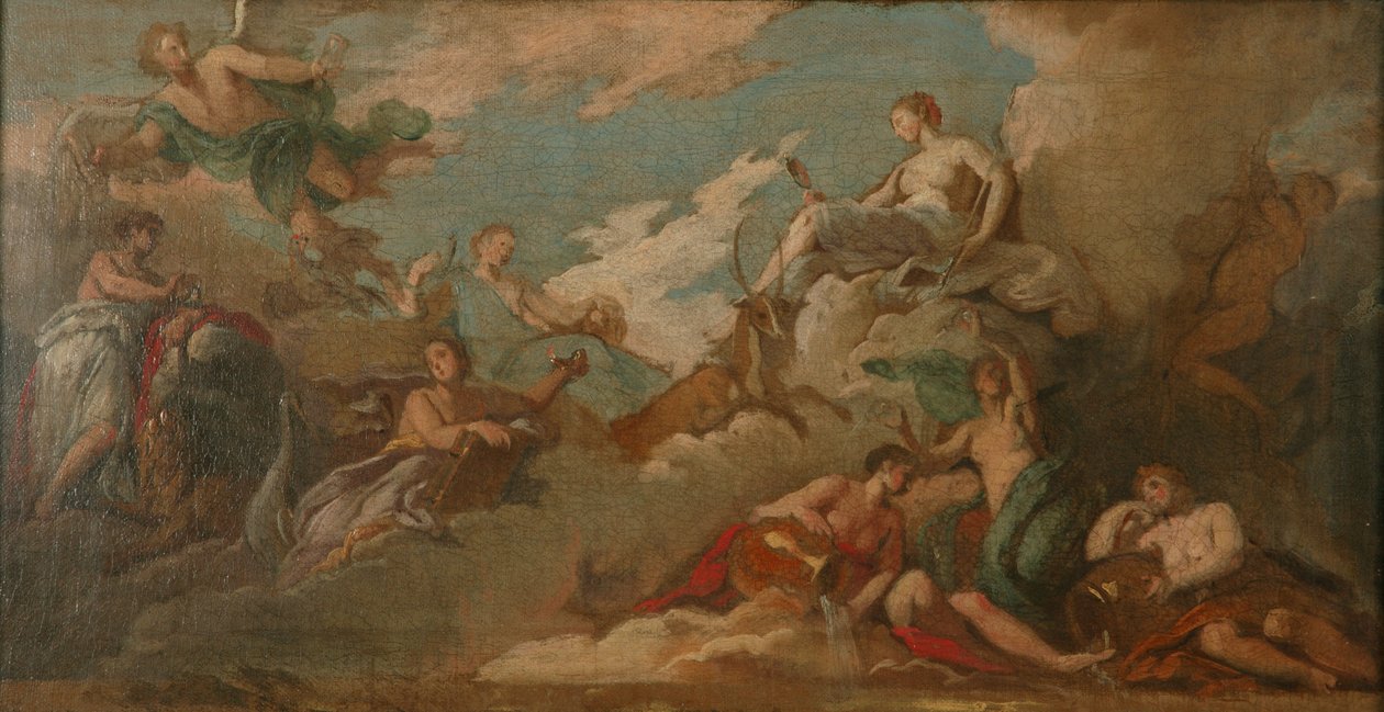 Time, Prudence and Vigilance, ca. 1716 (olje på lerret) av James Thornhill