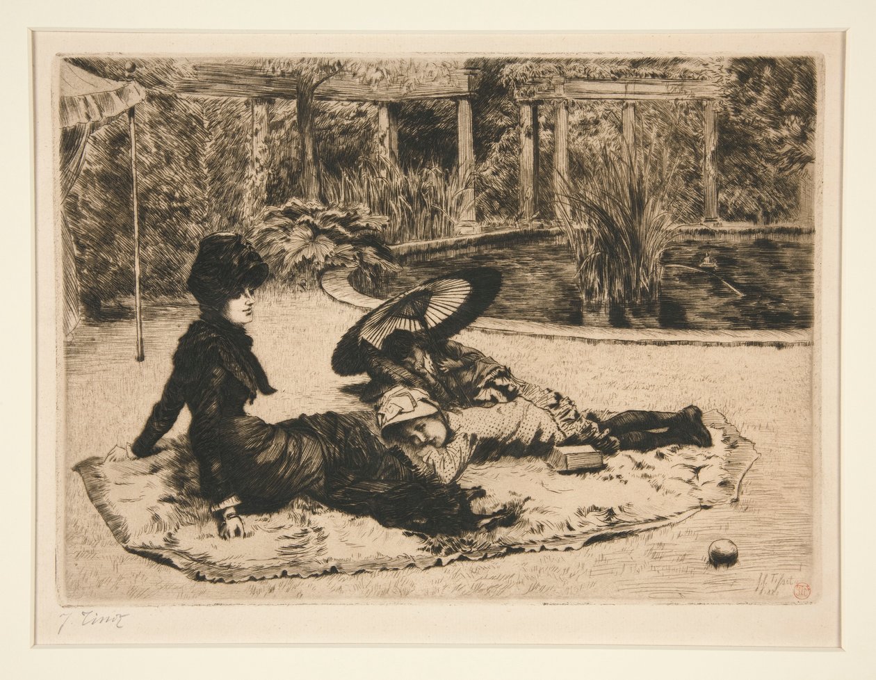 Ved siden av bassenget (sur l av James Tissot