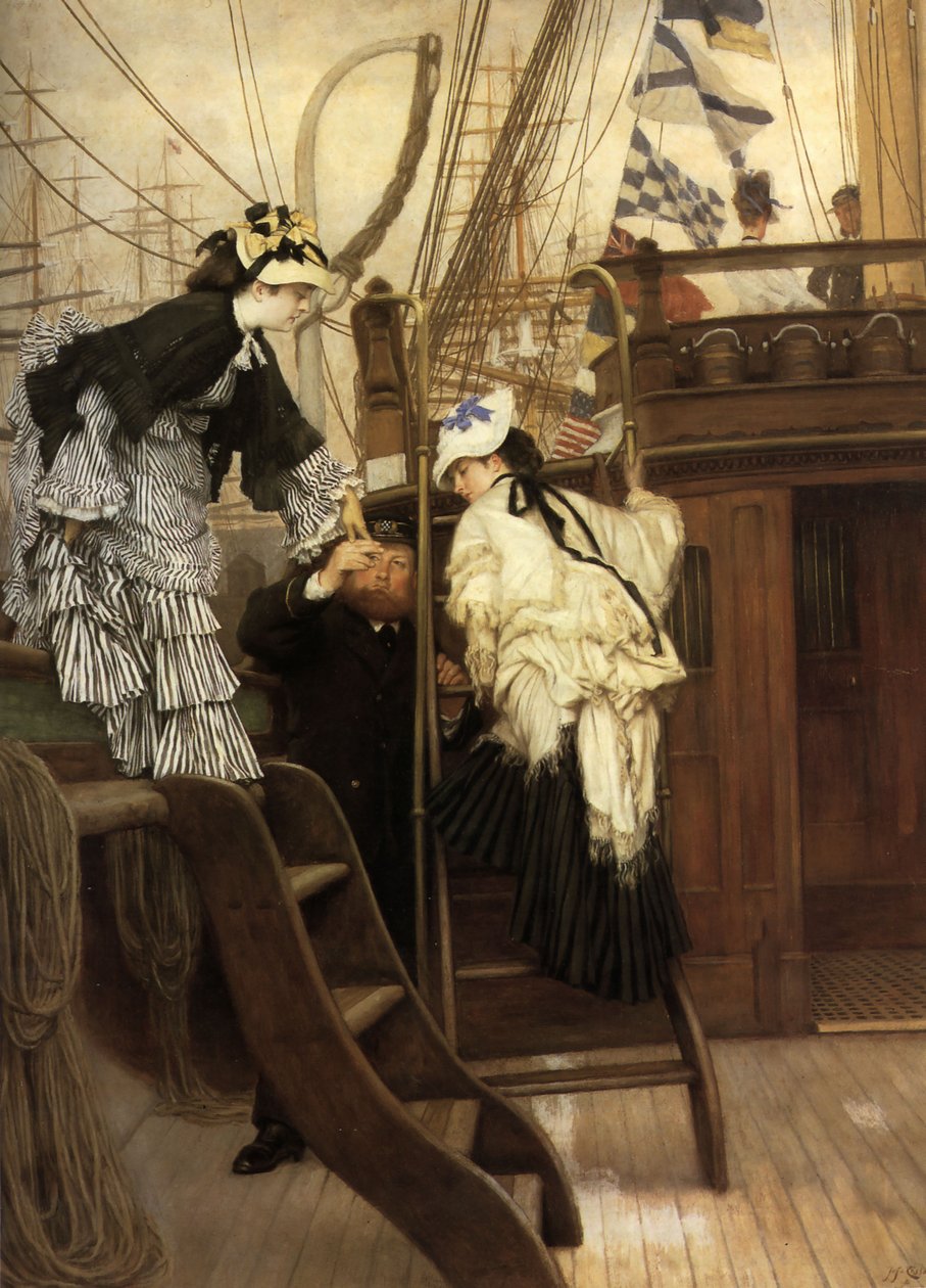 Gå ombord på yachten av James Jacques Joseph Tissot