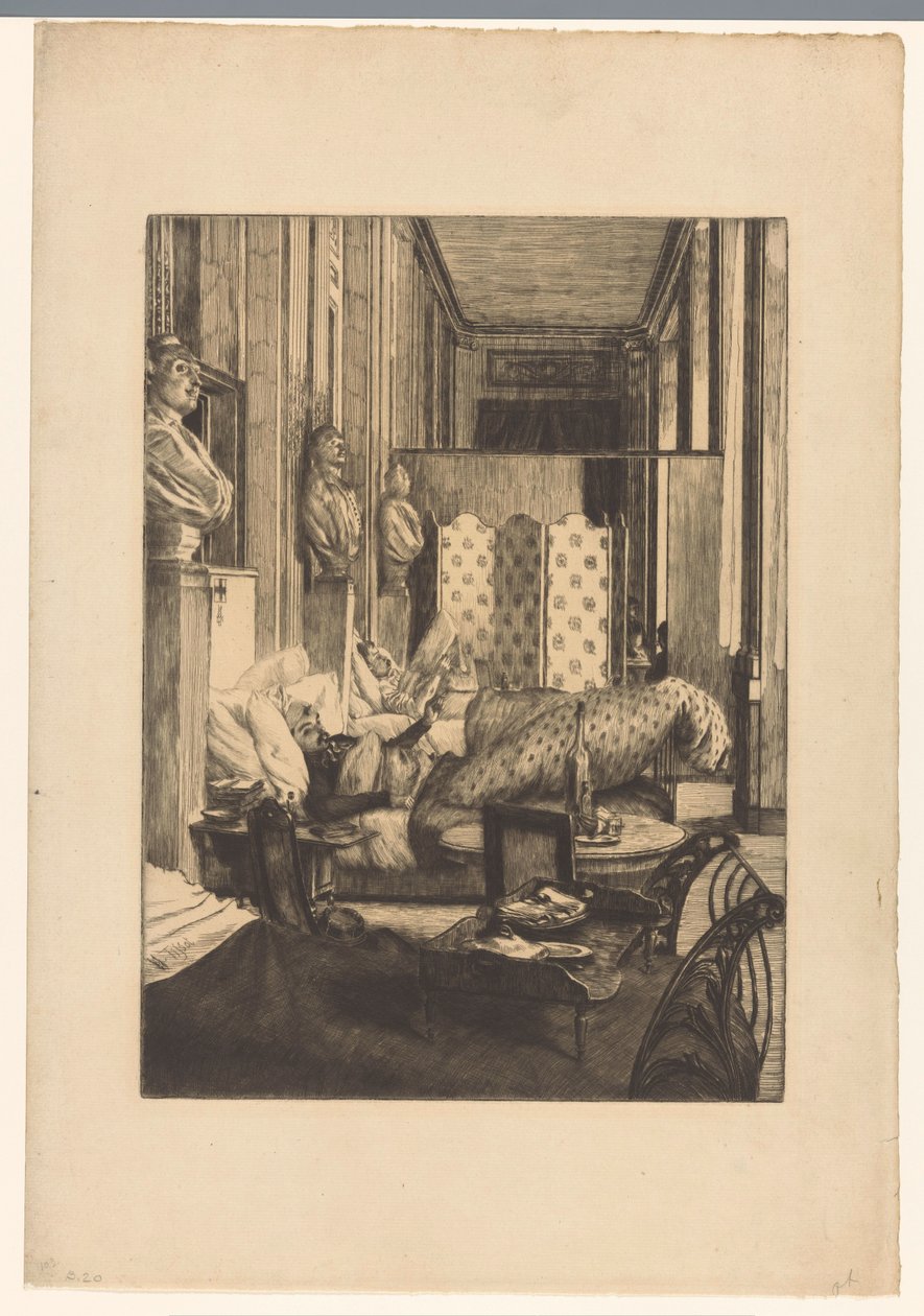 Foajeen til Comédie-Française under beleiringen av Paris i 1870-1871 av James Tissot