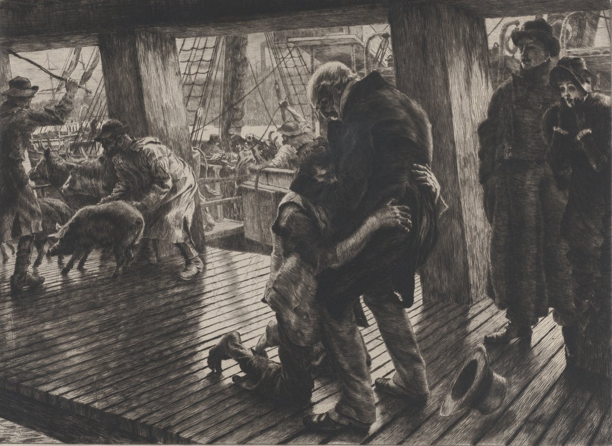 Lignelsen om den fortapte sønn, nr. III: Tilbakekomsten, 1882. av James Tissot