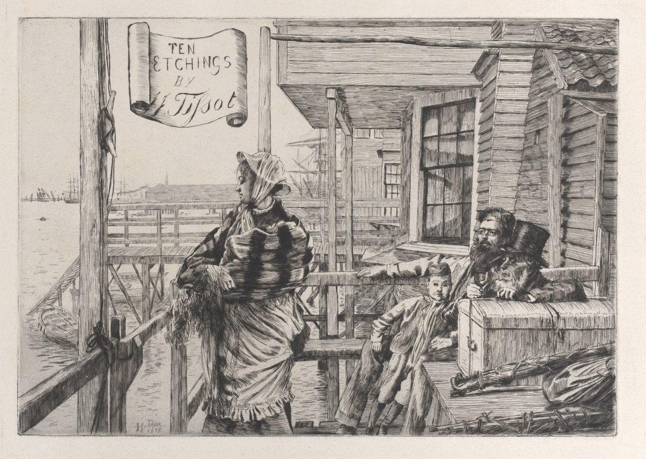 The Three Crows Inn, Gravesend, 1877. av James Tissot