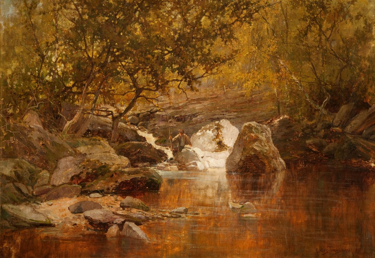 Et laksebasseng (olje på lerret) av James Townshend